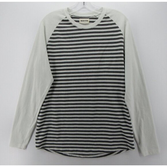 Taylor Stitch Sweater Large Pullover Striped Casual Tencel Raglan 42 - Picture 1 of 10